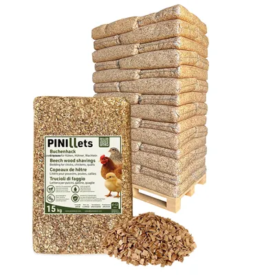 Produktbild von PINI Buchenhack 630 kg staubfreie hygienische Einstreu grob für Küken Hühner