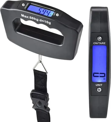 Produktbild von Digitale Kofferwaage, Gepäckwaage, Tragbare Hängewaage, Taschenwaage, LCD-Anzeige mit Hintergrundbeleuchtung