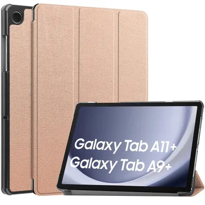 Produktbild von Schutzhülle für Samsung Galaxy Tab A9+ A11+ 11" Hülle SM-X210 X216 X218 X230 X236B (2025/2023) Tasche Smart Cover Magnetisch schlanke Hülle- Rose Gold