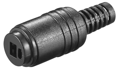 Image de goobay Raccord de haut-parleur avec connexion vissée et protection anti-pliage noir (Bulk)