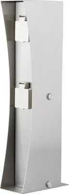 Produktbild von Ledino Steckdosensäule 2er Connect D2, Edelstahl Außen Design Stromsäule