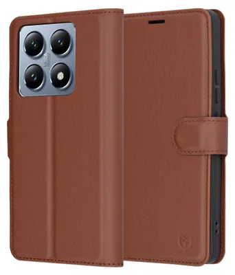 Obrázok produktu pre Techsuit Leather Folio puzdro pre Xiaomi 14T Pro – hnedé (Brown)