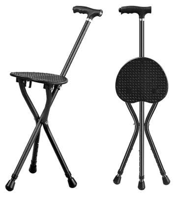 Produktbild von Gehstöcke mit Halterung, Wanderstöcke, robuster Wanderstock mit 3 Stützen, 120 kg