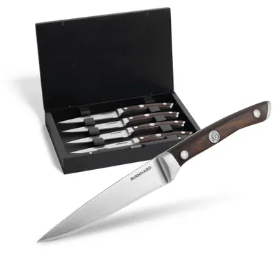 Productafbeelding van Een set van vier steakmessen met een ergonomisch handvat