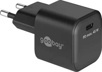 Image de Chargeur rapide Goobay USB-C™ PD GaN Nano 45 W noir