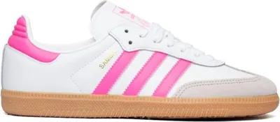 A studio shot of a single Adidas Samba OG J sneaker.