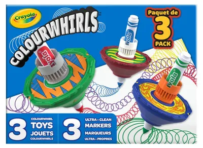 Immagine prodotto di Crayola ColourWhirls, set di 3 trottole, giocattoli creativi per bambini dai 6 anni in su