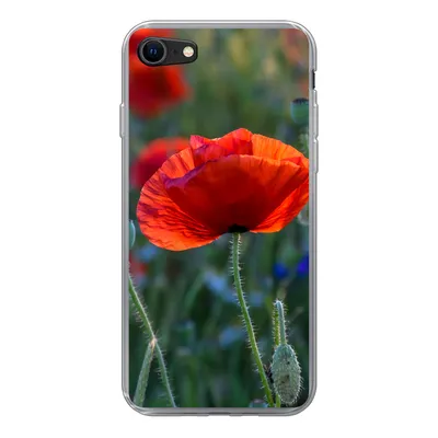 Produktbild von MuchoWow® Handyhülle Schutzhülle Hülle für iPhone 8 Bunte Mohnblumen in den Niederlanden Silikon Softcase Handy Hülle - Schutzhaube