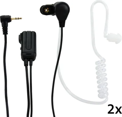 Produktbild von Alecto FRH-10 DUO - Luftschlauch Headset Walkie Talkie, 2er-Pack, Schwarz