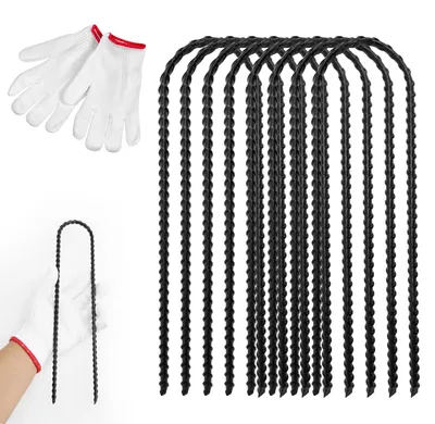 Imagen del producto de Juego de anclajes para suelo, de 30 cm de largo, 6 cm de ancho, con 8 unidades, para tiendas de campaña y trampolines