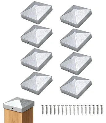 Produktbild von Set mit 8 eingelassenen Pfostenkappen, 7x7 cm, für Gartenzaune