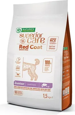 Immagine prodotto di PROTEZIONE NATURALE Superior Care Red Coat Senza Grani Junior Small Salmone con Krill - cibo secco per cuccioli - 1,5 kg