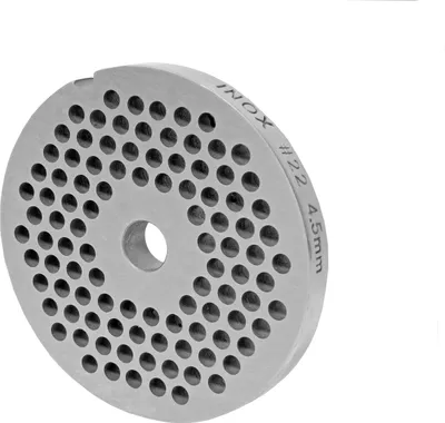 Produktbild von Fleischwolfscheibe, Lochscheibe aus Inox-Stahl Größe 22 in 4,5 mm Bohrung von WOLFCUT