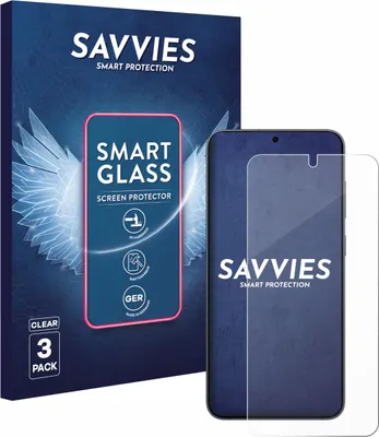 Produktbild von 3x Savvies Schutzglas Folie für Samsung Galaxy S25 9H Panzer Schutzfolie Glas Displayschutz klar transparent