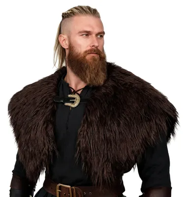 Imagen del producto de Bufanda de imitación de piel de Viking para hombre, ideal para el invierno
