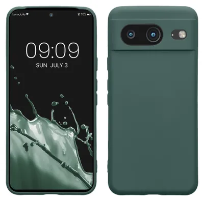 Produktbild von kwmobile Slim Case kompatibel mit Google Pixel 8 Hülle - Handyhülle aus Silikon in Tannengrün