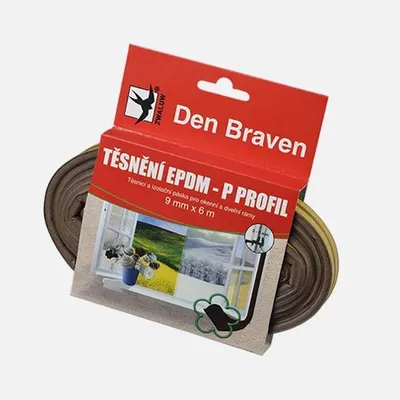 Obrázek produktu pro Den Braven Těsnicí profily z EPDM gumy P-profil 9 x 5,5 mm – 100 m hnědý
