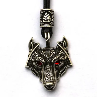 Image de Collier Viking RUNY Valknut Aegishjalmur 131