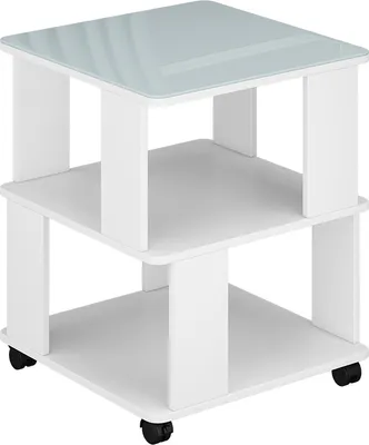 Zdjęcie produktu dla Stolik kawowy Vicco Velito Biały 50 x 50 cm, Model 55375