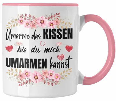 Produktbild von Umarme Das Tasse Geschenk Freundin Fernbeziehung Geschenkidee Freund Liebe Valentinstag (Rosa)