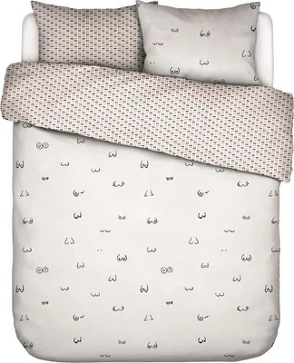 Produktbild von Unyqoos® Covers & Co Bettbezug Booby Trap – 1‑Person (140 x 200/220 cm), Weiß, 100% Bio‑Percal‑Baumwolle, inkl. 1 oder 2 Kissenbezüge 60 x 70 cm