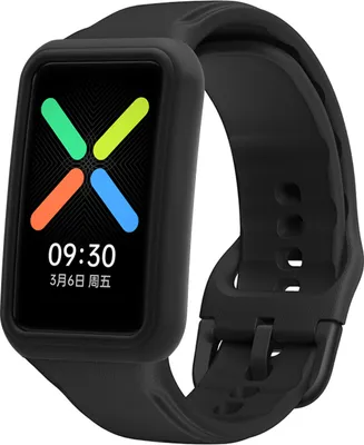 Produktbild von Strap-it Oppo Watch Free Silikon-Schutzhülle (Schwarz)
