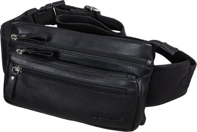 Produktbild von ROYALZ "Vegas" Bauchtasche Leder Flach Herren Damen flache Gürteltasche Vintage 5 Fächer Retro Hüfttasche Brusttasche