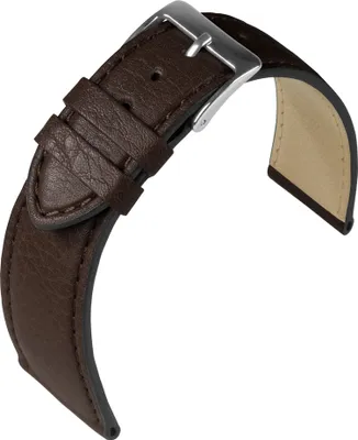 Produktbild von Eulit Country Uhrenarmband braun Rindleder genarbt hautfreundlich , Stegbreite:18mm, Schließe:Silbern