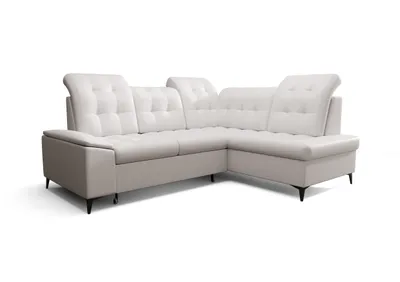 Produktbild von Ecksofa 268 cm Weiße Kunstleder Rechts Kongo RBN16