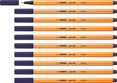 Zdjęcie produktu dla 10x STABILO 88/22 Fineliner point 88 Szerokość linii: 0,4 mm midnight blue