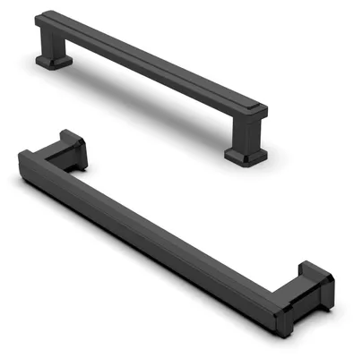 Imagen del producto de 10 tiradores para muebles, 128 mm, color  mate, aleación de zinc