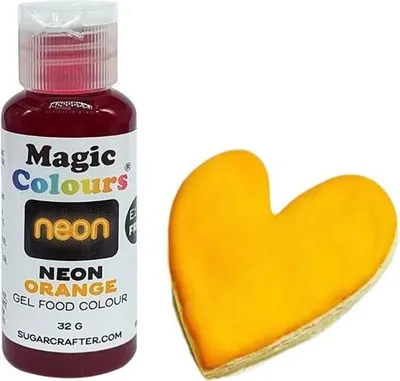 Produktbild von Magic Colours NEON Orange 32 g Lebensmittel Farbstoff Pastenfarbe - E171 frei!