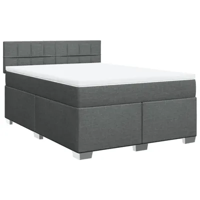 Produktbild von Boxspringbett mit Matratze Dunkelgrau 140x190 cm Stoff