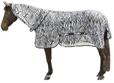 Productafbeelding van Kerbl Vliegendeken zebra inclusief nekdeel 175 cm