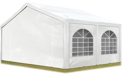 Produktbild von TOOLPORT Hochwertiges Partyzelt 5x5 m Pavillon Zelt PE Plane 450 N Gartenzelt Festzelt Wasserdicht weiß