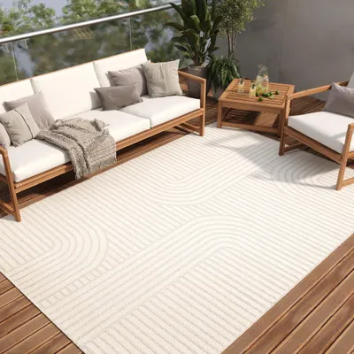 Obrázek produktu pro Koberec Tapiso PATIO Outdoor – koberec na balkon a terasu, odolný proti povětrnostním vlivům a snadno udržovatelný, 80 x 150 cm