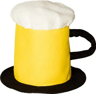 Produktbild von Boland 98996, Karnevalskostüm-Hut, Erwachsener, Uni, Polyester, Schwarz, Weiß, Gelb, 80 g