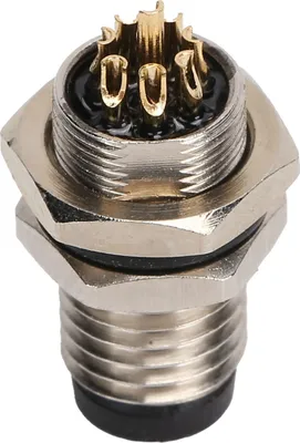 Image de M8 Aviation 8 Pin Plug Connector Waterproof Brass Nickel Plated Shell for Female Socket