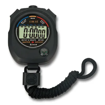 Produktbild von Digital Sport Stoppuhr Timer, Handheld Chronograph Digital Uhren Stoppuhr mit Wecker/Kalender für Schwimmen Laufen Fußball, Stoßfest Sport Stoppuhren für Trainer Schiedsrichter Ausrüstung Schwarz