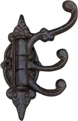 Produktbild von Esschert Design Haken drehbar antikbraun S; LH143