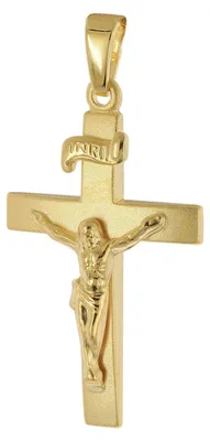 trendor 21991 Kreuz-Anhänger 925 Silber Vergoldet 24 mm 1