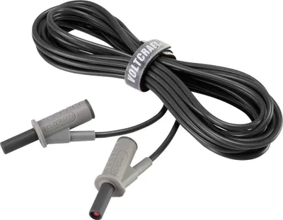 Produktbild von VOLTCRAFT MSB-501 Sicherheits-Messleitung Lamellenstecker 4 mm Lamellenstecker 4 mm 5.00 m Schwarz 1 St.