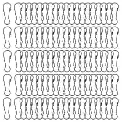 Schlüsselbandhaken 25 mm, 100 Stück, Edelstahl 304, schwarz