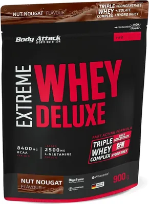 Image de Body Attack Extreme Whey Deluxe 900g Nut Nougat Cream
