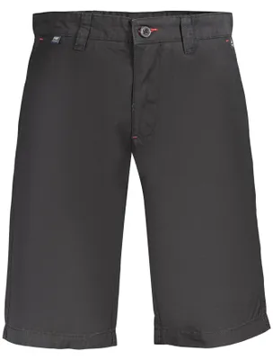 Produktbild von Schwarze Herren Bermuda-Shorts mit Stickerei und 4 Taschen
