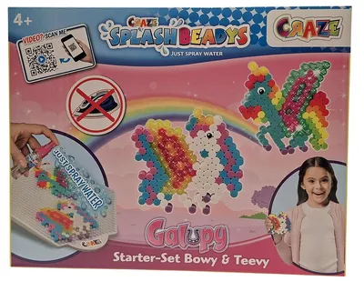 Immagine prodotto di CRAZE 20630 - Splash Beadys - Perline plug-in - Galupy Starter Set, perline d'acqua