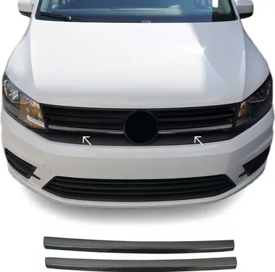 Zdjęcie produktu dla Listwy osłony chłodnicy Listwy osłony chłodnicy do VW Caddy 2015-2020 włókno węglowe czarne 2szt