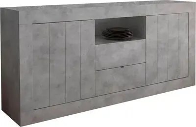 Produktbild von Meublorama MI-URBINO-201335-07*3C/59KG, 2 Tür(en), Grau, Mitteldichte Faserplatte (MDF), 2 Schublade(n), 2 Jahr(e), 1840 mm