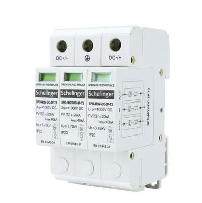 Produktbild von 3P DC 1000V T2 Überspannungs-Ableiter Schelinger A53-SPD-MOV-DC-3P-T2