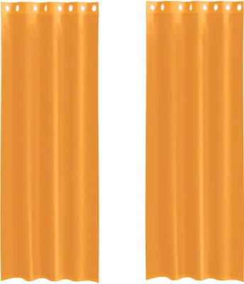 Obrázok produktu pre vidaXL Voálové záclony s očkami 2 ks. Oranžová 140x300 cm